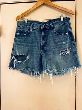 Old Navy Distressed Fringe Festival Boho Beachy Hippie Denim Cut Off Shorts